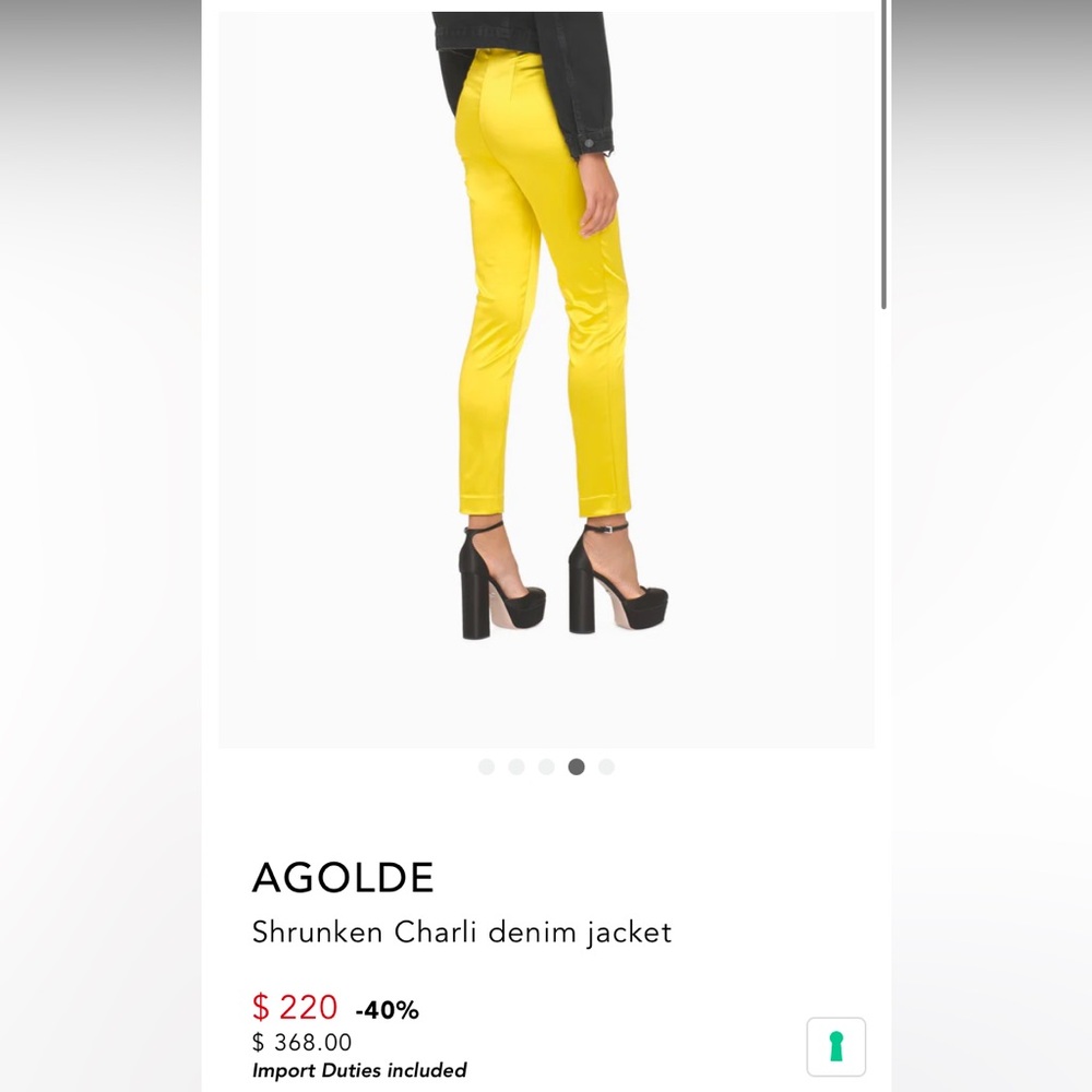 Agolde Shrunken Charli Denim Jean Jack in Distressed Black - Picture 8 of 10